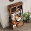 5-Tier Kitchen Bakers Rack with Cabinets & Charging Station, 63" Industrial Microwave Stand