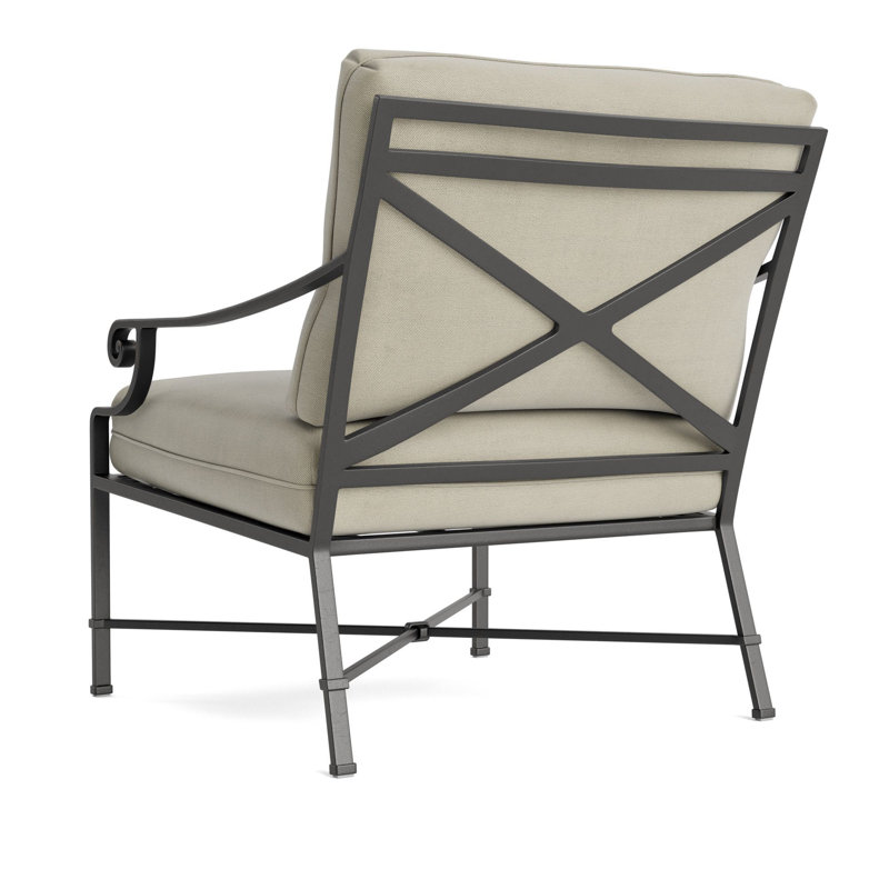 Venetian Outdoor Lounge Chair, Fusion Dove, Textured Pewter