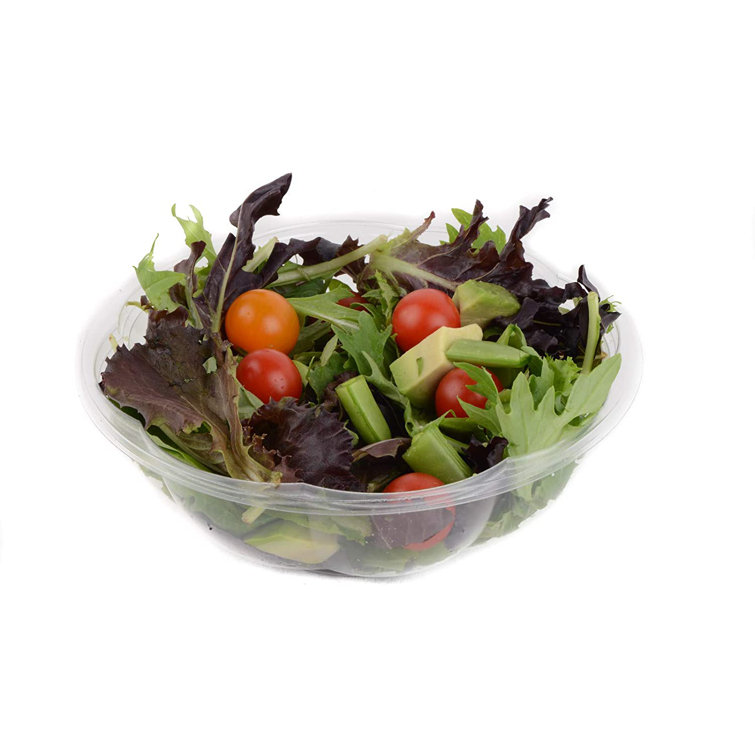 18oz Crystal Clear Plastic Disposable Salad Bowls with Lids To-Go with –  EcoQuality Store