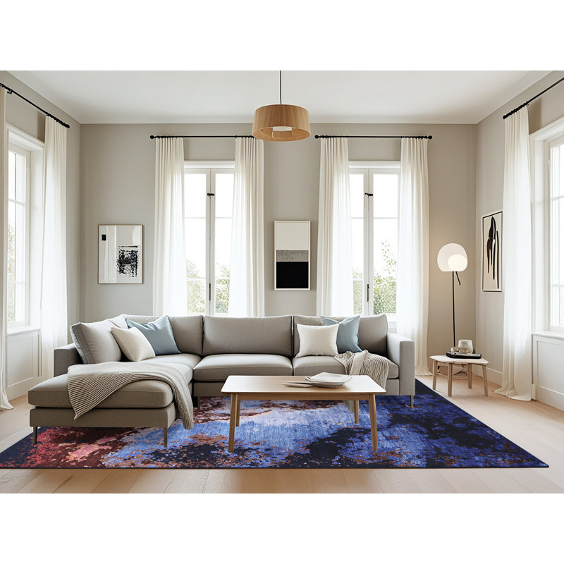 Abstract Indoor Rug, Rectangle 8' x 10'