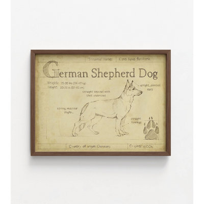 Impression de berger allemand, art mural grand chien, affiche rétro, Alay, art mural, animal de compagnie, impression murale