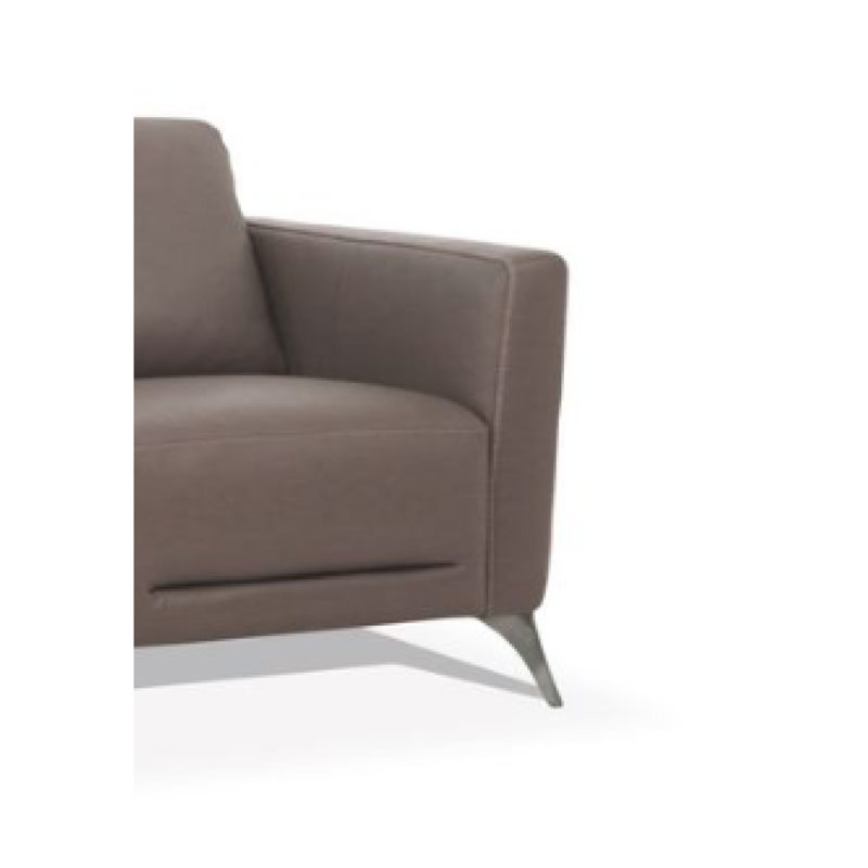 Malaga Taupe Leather Loveseat (Assembled)