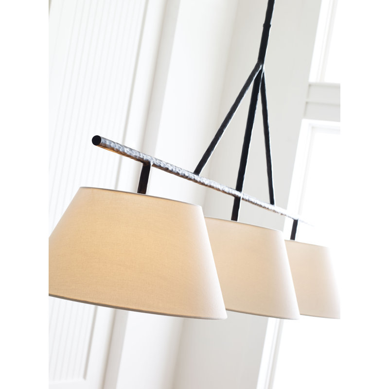 Suzanne Kasler Collette Large Linear Pendant, Aged Iron