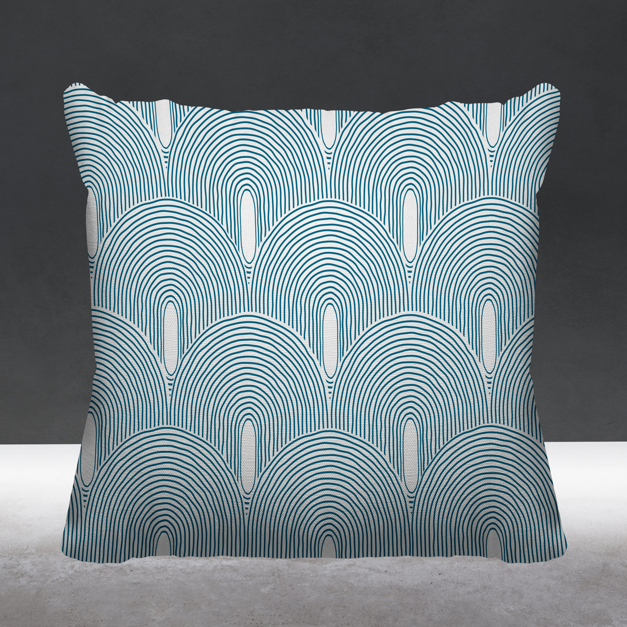 Limpo Starburst Spun Polyester Indoor/Outdoor Throw Pillow, Square, 20"H x 20"W, Turquoise