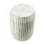 Tabouret d'appoint cylindrique crème et vert Capiz