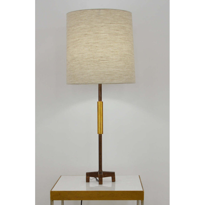 Aylan Table Lamp, Brown/Gold Leaf, Brown