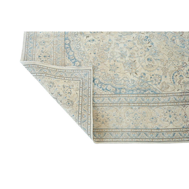 High-Quality Hand-Knotted Ivory Area Rug