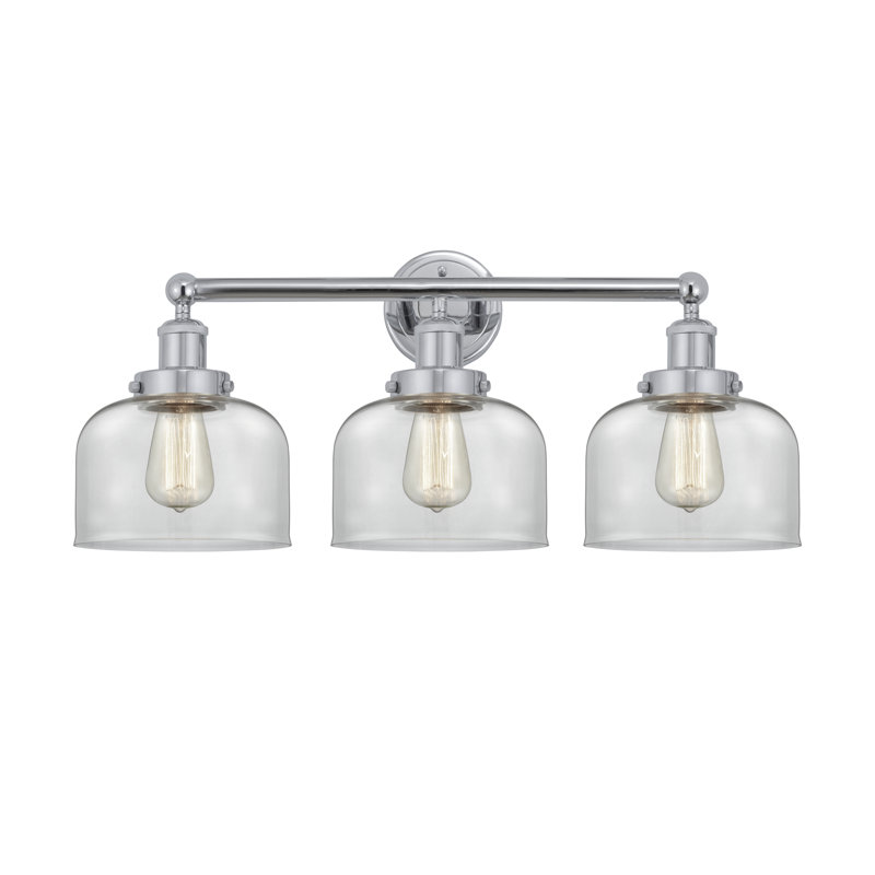 Éclairage pour meuble-lavabo à 3 lumières à intensité variable Raykwan, Transparent, Chrome poli