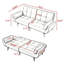 Canapé-lit futon convertible avec pieds en bois-2053829345