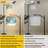 Arc Floor Lamp Winter Wonderland Snowflakes Golden Stars Sparkling Ornaments Floor Lamps with Remote LED Lights Adjustable Lamp Shades Tall Standing Lamps for Reading Office Living Room