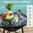 3-Piece Acapulco Wicker Patio Bistro Set with 2 Black Chairs & Glass Table-1300105376