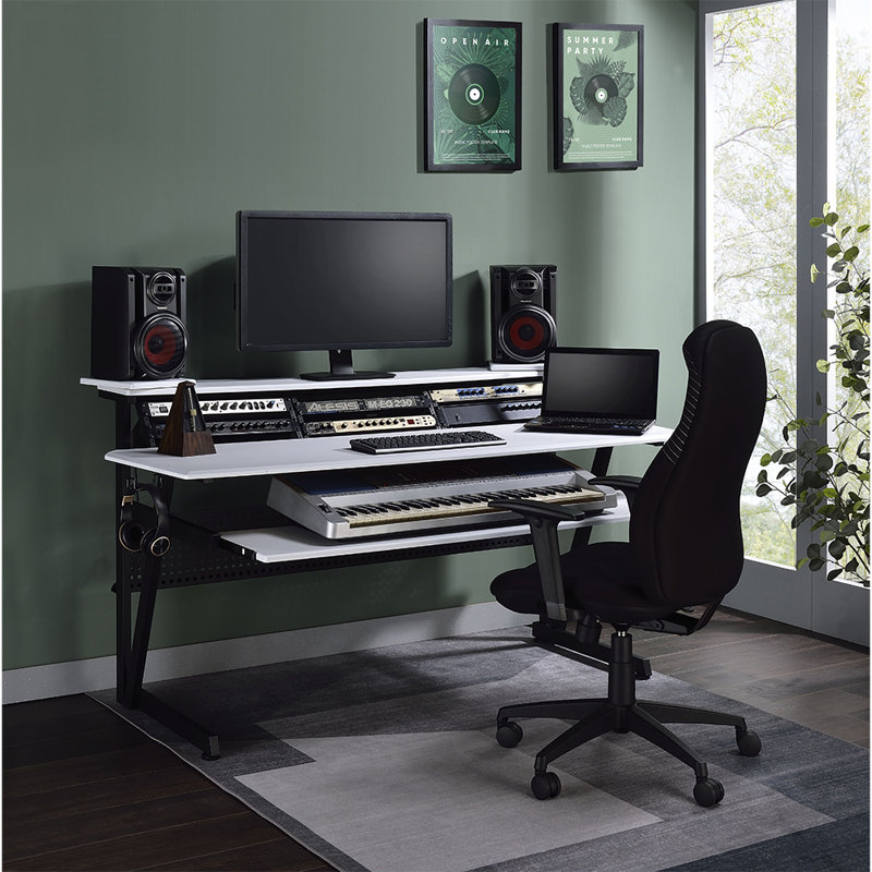 BLACK MUSIC DESK, White/Black