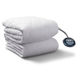 Sunbeam Twin Size Electric Heated Mattress Pad With Dual Digital Controllers And Water-resistant Design