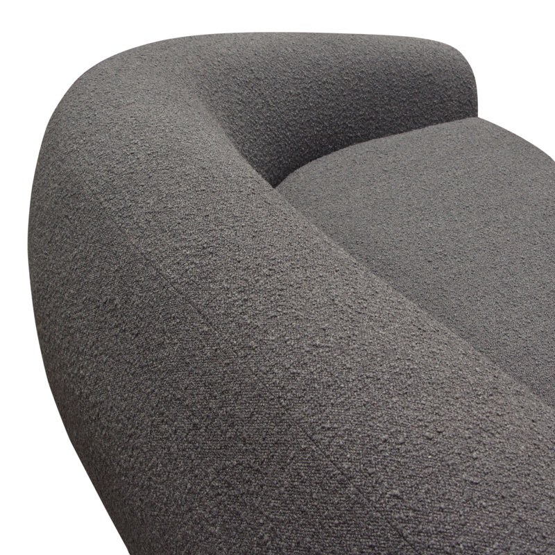 Charcoal Boucle Textured 97'' Track Arm Sofa