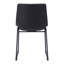 Chaise d'appoint rembourrée à dossier solide en noir