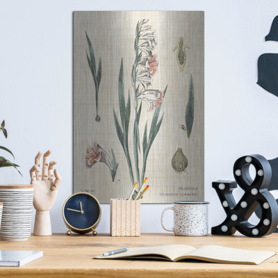 «Gladiola charte lin» par Sue Schlabach, art mural en métal