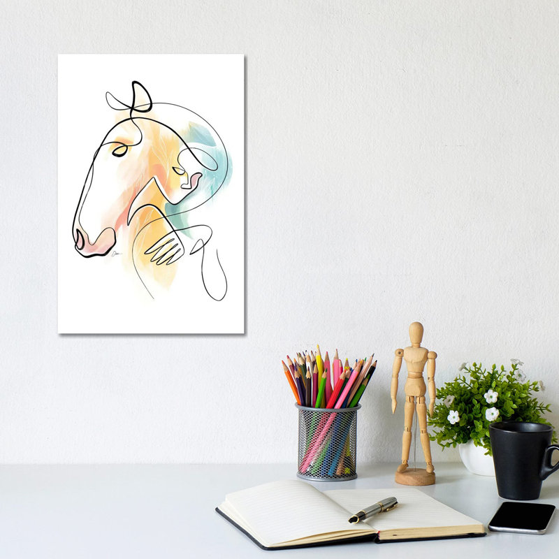 Equus No 15 / Horse Art by Dane Khy - Wrapped Canvas Painting, 20.32 cm H x 30.48 cm W