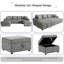 Canapé-lit modulaire convertible de 109 po - configurations en U / L, canapé-lit, ports USB et repose-pieds de rangement en chenille-1688195537