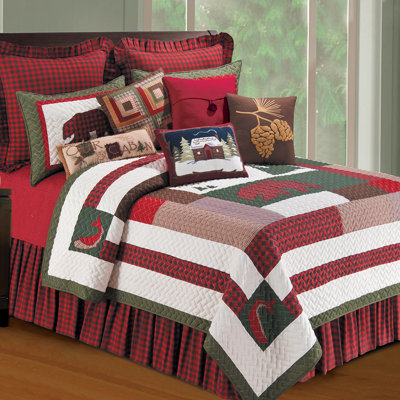 Briar Red Cotton Reversible Quilt