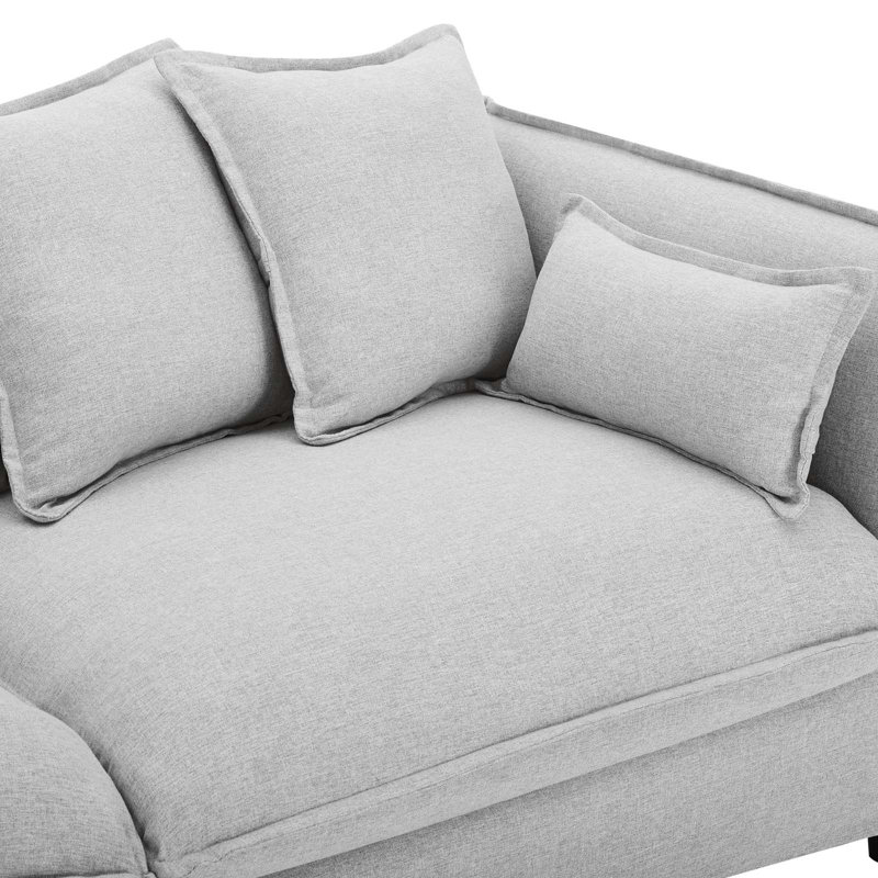 Canapé en tissu Avalon, Velours gris pâle