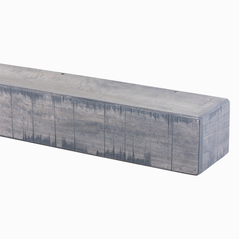 Tablette de manteau de foyer rustique, 60", Gris cendré, 6.25"