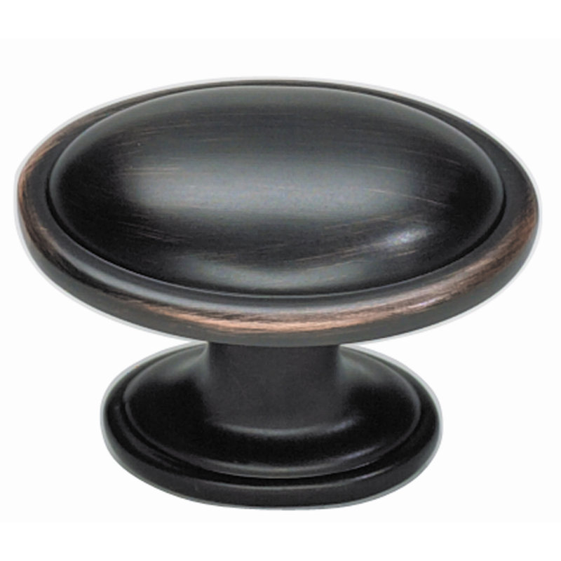 Austen 1 5/16" Length Oval Knob, Venetian Bronze