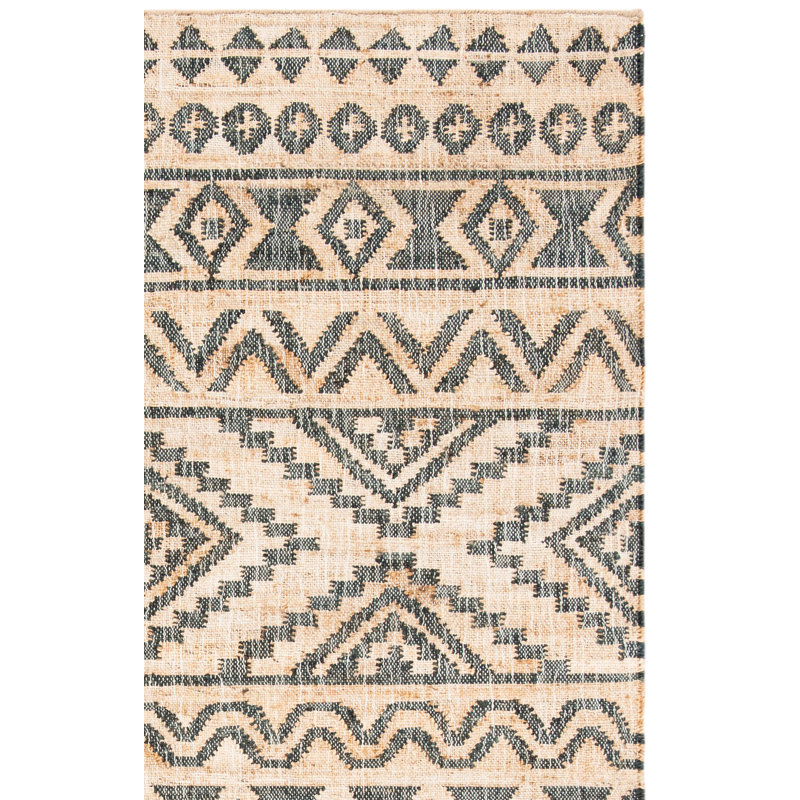 Haywa Hand Loomed Jute, Cotton Southwestern Rug, Rectangle 2' x 3'