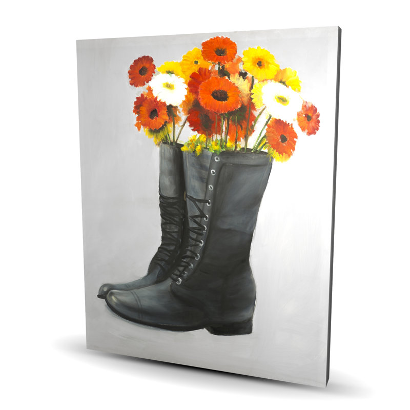 Bottes pleines de fleurs - Toile de chambre à coucher florale pour la décoration intérieure