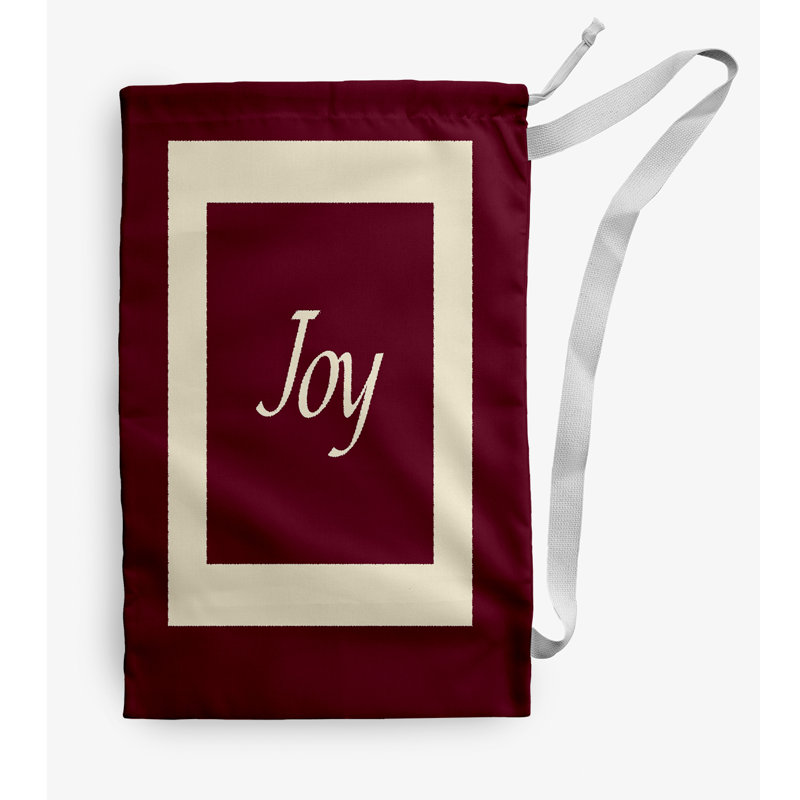 Fabric Laundry Bag with Handles, Medium (36" H x 28" W), Dark Red
