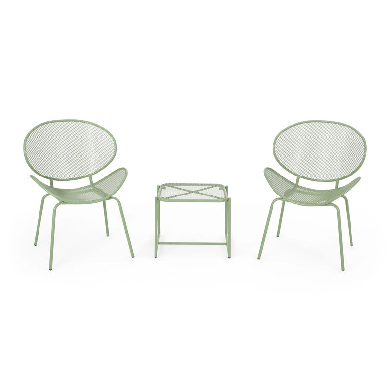  Ensemble de conversation d'extérieur 3 pièces, Vert