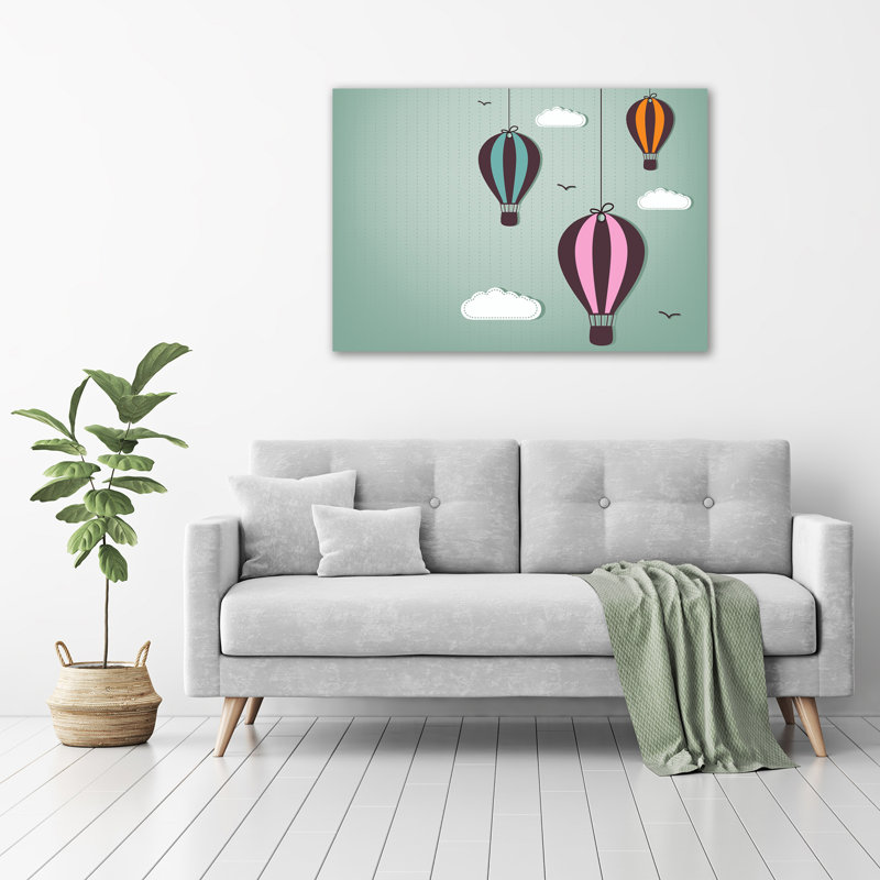Flying Balloons - Wrapped Canvas Print