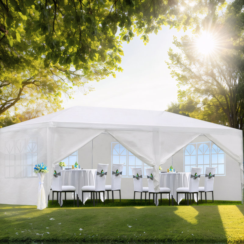 Tente de réception 10 x 20 pi avec parois latérales amovibles - Pavillon de mariage extérieur pour événements spéciaux