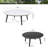 2 Piece Aluminum Patio Nesting Coffee Tables With Round Sintered Stone Tabletop