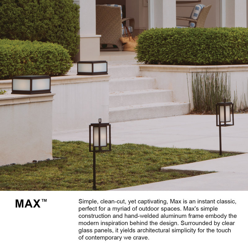 Max Pier Mount Outdoor Lantern, Black, Yes