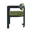 Chaise de salle à manger d'intérieur en bois (ensemble de 2), vert + noir
