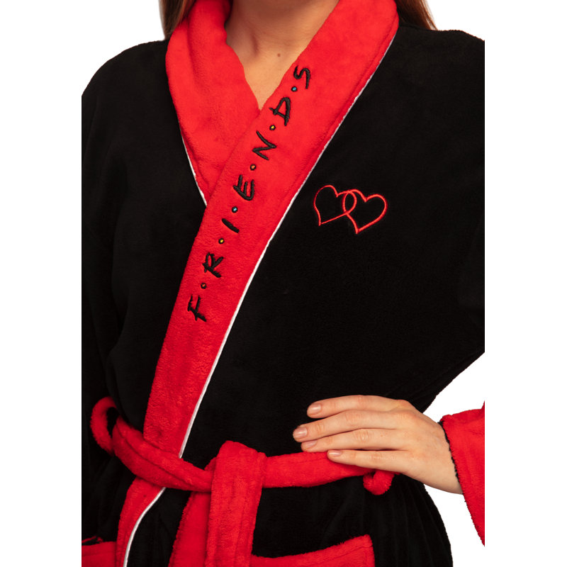 Fleece Mid-Calf Bathrobe with Pockets