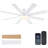 52" 8-blades Flush Mount Indoor Ceiling Fan With Light And Remote/app Control-2022916723