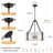 Ebern Designs Apollinaire 4-Light Matte Black Dimmable Drum Pendant with Ripple Glass, Height Adjustable Kitchen & Dining Chandelier 19.69"W