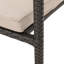 Chaise de salle à manger marron multicolore, 1 pièce avec coussin