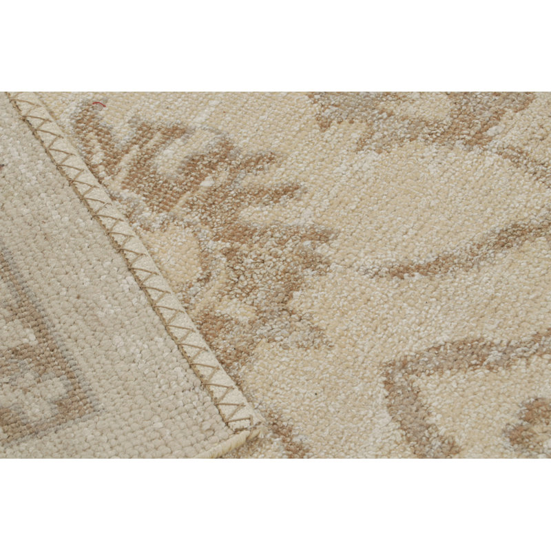 Oushak Handmade Oushak Silk Floral Area Rug, Rectangle 12' x 15'