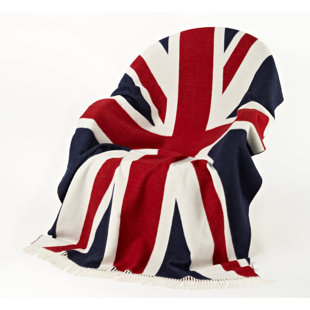  Jeté en laine Merino Union Jack