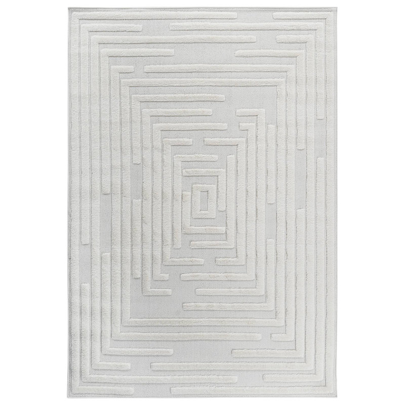 Collection High-Low Striped Indoor Area Rug, Modern, Contemporary, Geometric, Bohemian, Bedroom, Kitchen, Living Room, Non Shedding Carpet