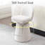 Everly Swivel Upholstered Counter Stool with Solid Wood Frame-337932869