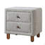 Table de chevet 2 tiroirs Grey Boucle