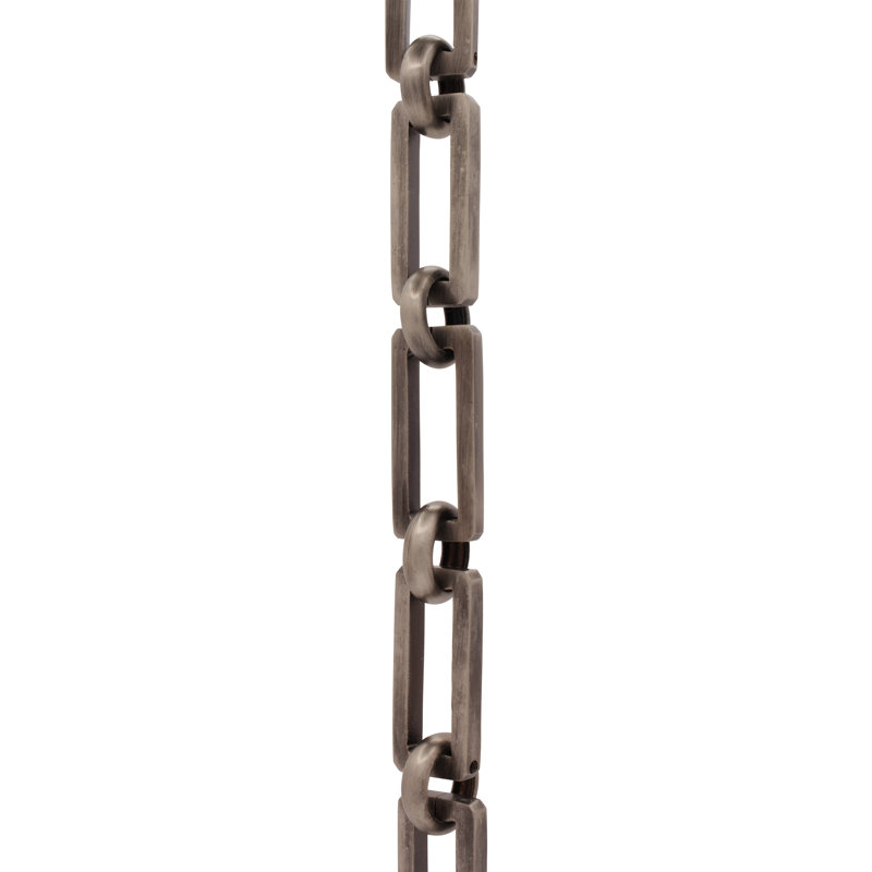 Rectangle Hinge Chain, 12”H x 0.94”W x 0.26”D, Antique Nickel