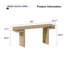 Console en chêne patiné avec placage en bois véritable pour le vestibule, le couloir, le salon et le bureau personnel, design minimaliste-1721933239