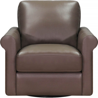 Mayoworth Top Grain Leather Swivel Chair