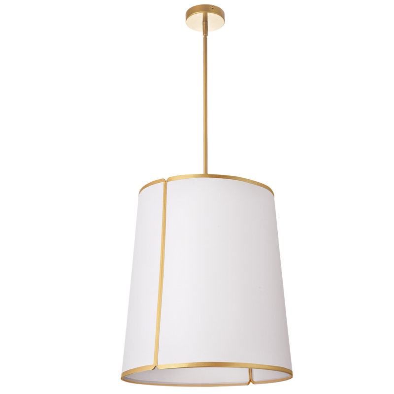 Luminaire suspendu 3 lumières Notched Drum, Or