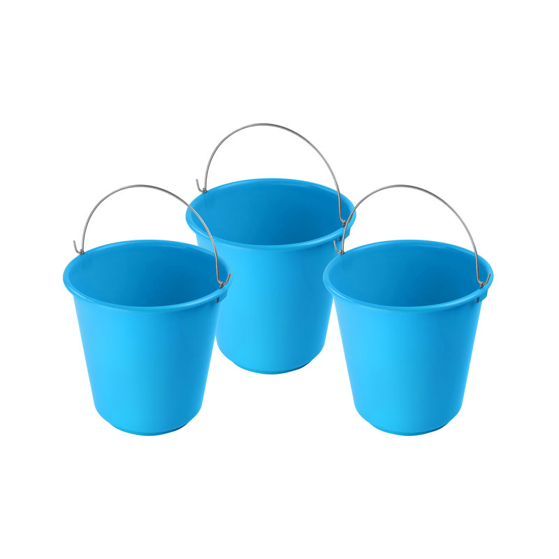 Ensemble de seaux en plastique Arlmont & Co., Bleu clair, 3