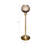 Heriberto Fortune Glam Glass and Metal Pillar Holder with Aluminum Stem and Curved Globe Design for Elegant Decorative Accent-1591345215
